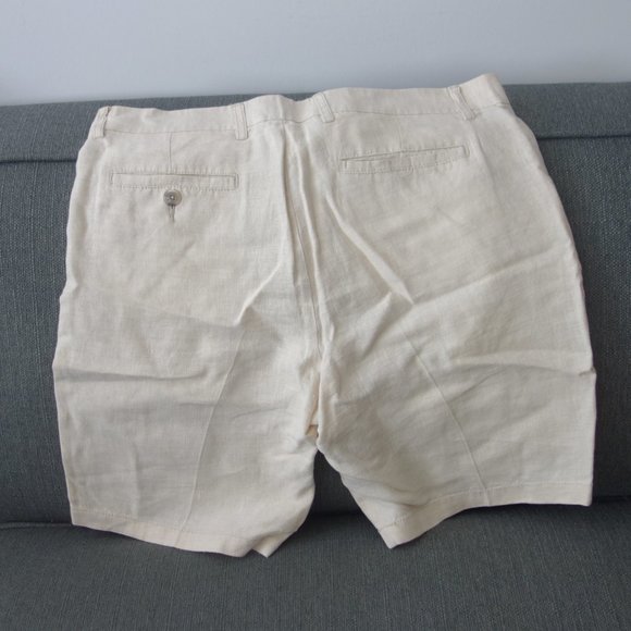 Old Navy 100% Linen Made in Vietnam Size 34 Tan Shorts - Picture 7 of 16